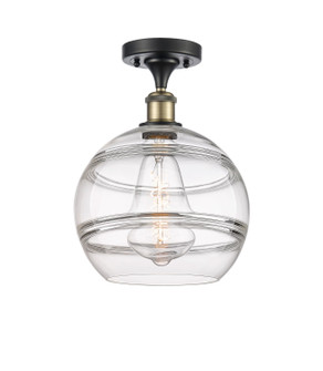 Ballston One Light Semi-Flush Mount in Black Antique Brass (405|516-1C-BAB-G556-10CL)