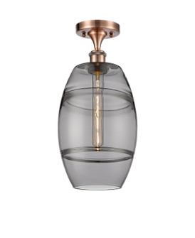 Ballston One Light Semi-Flush Mount in Antique Copper (405|516-1C-AC-G557-8SM)