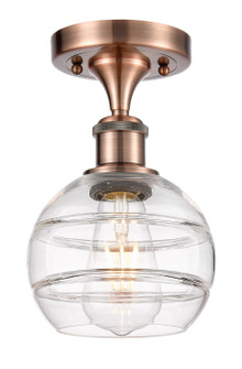 Ballston One Light Semi-Flush Mount in Antique Copper (405|516-1C-AC-G556-6CL)