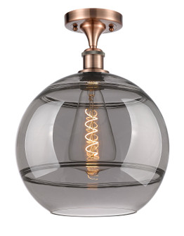 Ballston One Light Semi-Flush Mount in Antique Copper (405|516-1C-AC-G556-12SM)