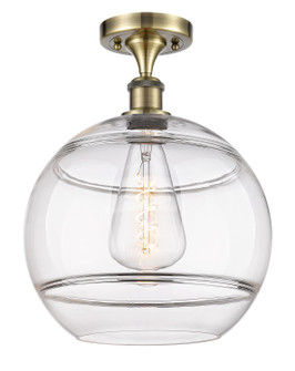 Ballston One Light Semi-Flush Mount in Antique Brass (405|516-1C-AB-G556-12CL)