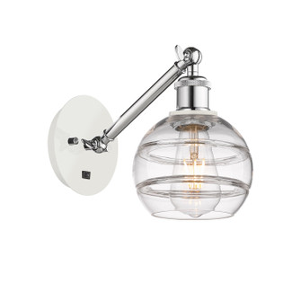 Ballston One Light Wall Sconce in White Polished Chrome (405|317-1W-WPC-G556-6CL)