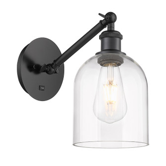 Ballston One Light Wall Sconce in Matte Black (405|317-1W-BK-G558-6CL) Ballston One Light Wall Sconce in Matte Black (405|317-1W-BK-G558-6CL)