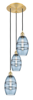 Ballston Three Light Pendant in Satin Gold (405|113B-3P-SG-G557-6BL)
