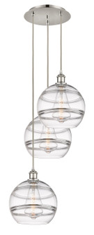 Ballston Three Light Pendant in Polished Nickel (405|113B-3P-PN-G556-10CL)