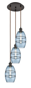 Ballston Three Light Pendant in Oil Rubbed Bronze (405|113B-3P-OB-G557-6BL)
