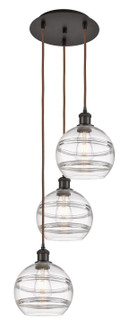 Ballston Three Light Pendant in Oil Rubbed Bronze (405|113B-3P-OB-G556-8CL)