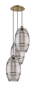 Ballston Three Light Pendant in Antique Brass (405|113B-3P-AB-G557-10SM)
