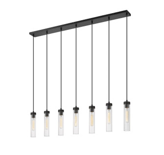 Beau Seven Light Linear Chandelier in Matte Black (224|740P-7L-MB)