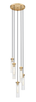 Beau Five Light Chandelier in Rubbed Brass (224|740P-5R-RB)