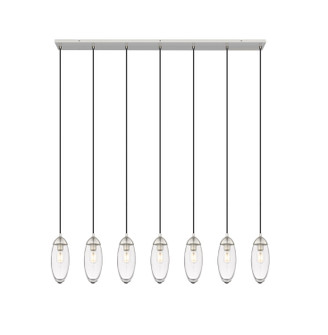 Arden Seven Light Linear Chandelier in Brushed Nickel (224|651P-7L-BN)
