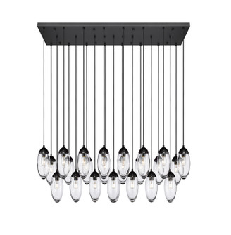 Arden 23 Light Linear Chandelier in Matte Black (224|651P-23L-MB)
