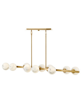 Selene LED Linear Chandelier in Lacquered Brass (138|FR41906LCB)