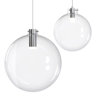 Clear Glass Sphere LED Pendant in Polished Chrome (326|SP-SPS-CL-08-PC-30K-3W-SP5)