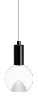 Acrylic Globe LED Pendant in Matte Black (326|SP-GLL-CL-05-BL-30K-5W-SP5)