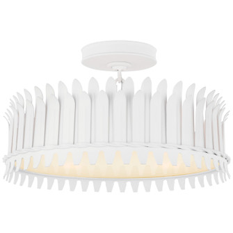 Leslie LED Semi-Flush Mount in Plaster White (268|SK 4206PW)
