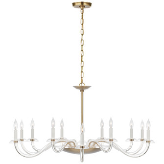 Brigitte LED Chandelier in Clear Glass and Hand-Rubbed Antique Brass (268|PCD 5021CG/HAB)
