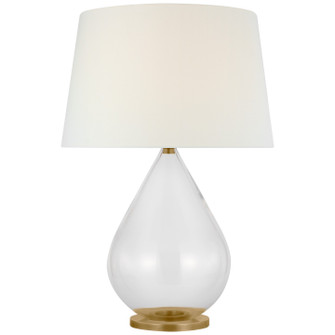 Vosges LED Table Lamp in Clear Glass and Hand-Rubbed Antique Brass (268|PCD 3180CG/HAB-L)
