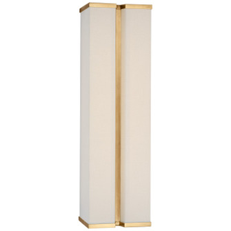 Vernet LED Wall Sconce in Hand-Rubbed Antique Brass and Linen (268|PCD 2250HAB/L)