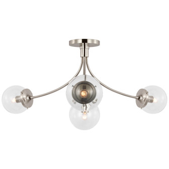 Prescott LED Semi-Flush Mount in Polished Nickel (268|KS 4009PN-CG)