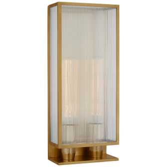 York LED Outdoor Wall Sconce in Soft Brass (268|BBL 2188SB-CRB)