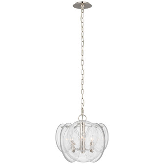 Loire Three Light Chandelier in Polished Nickel (268|ARN 5453PN-CSG)