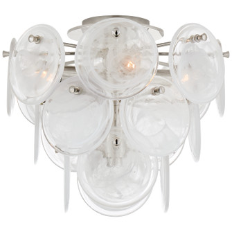 Loire Four Light Flush Mount in Polished Nickel (268|ARN 4450PN-CSG)