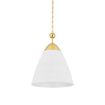 Bronson One Light Pendant in Aged Brass (70|BKO1501-AGB/WP)