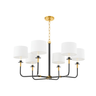 Paramus Six Light Chandelier in Aged Brass/Old Bronze (70|9136-AOB)