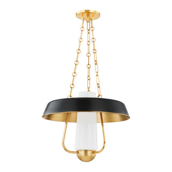 Provincetown One Light Lantern in Aged Brass/Soft Black (70|5218-AGB/SBK)