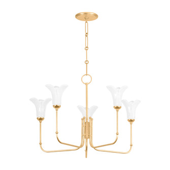Montclair Five Light Chandelier in Vintage Gold Leaf (70|3345-VGL)