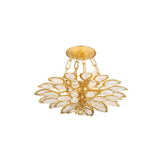 Vittoria Four Light Semi Flush Mount in Gold Leaf (68|363-18-GL)