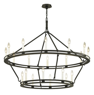 Sutton 20 Light Chandelier in Textured Black (67|F6239-TBK)