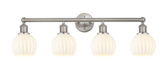 Edison Four Light Bath Vanity in Brushed Satin Nickel (405|616-4W-SN-G1217-6WV)
