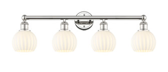 Edison Four Light Bath Vanity in Polished Nickel (405|616-4W-PN-G1217-6WV)