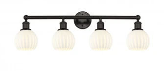 Edison Four Light Bath Vanity in Oil Rubbed Bronze (405|616-4W-OB-G1217-6WV)