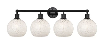 Edison Four Light Bath Vanity in Matte Black (405|616-4W-BK-G1216-8WM)