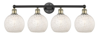 Edison Four Light Bath Vanity in Black Antique Brass (405|616-4W-BAB-G1216-8WM)
