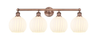 Edison Four Light Bath Vanity in Antique Copper (405|616-4W-AC-G1217-8WV)