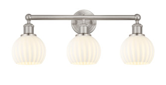 Edison Three Light Bath Vanity in Brushed Satin Nickel (405|616-3W-SN-G1217-6WV)
