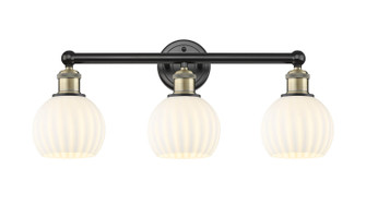Edison Three Light Bath Vanity in Black Antique Brass (405|616-3W-BAB-G1217-6WV)