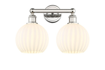 Edison Two Light Bath Vanity in Polished Nickel (405|616-2W-PN-G1217-8WV)