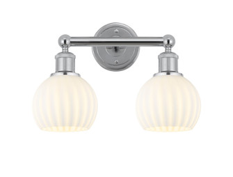 Edison Two Light Bath Vanity in Polished Chrome (405|616-2W-PC-G1217-6WV)