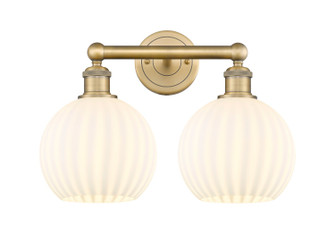 Edison Two Light Bath Vanity in Brushed Brass (405|616-2W-BB-G1217-8WV)