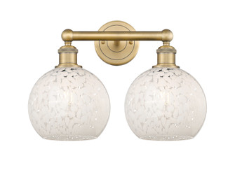 Edison Two Light Bath Vanity in Brushed Brass (405|616-2W-BB-G1216-8WM)