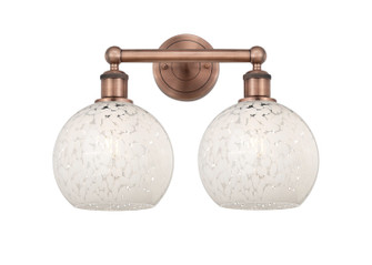Edison Two Light Bath Vanity in Antique Copper (405|616-2W-AC-G1216-8WM)