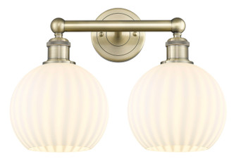 Edison Two Light Bath Vanity in Antique Brass (405|616-2W-AB-G1217-8WV)