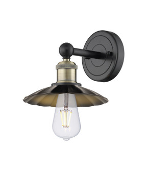 Edison One Light Wall Sconce in Black Antique Brass (405|616-1W-BAB-M17-BK)