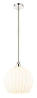 Edison One Light Pendant in Polished Nickel (405|616-1S-PN-G1217-14WV)