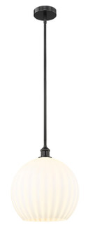 Edison LED Pendant in Matte Black (405|616-1S-BK-G1217-14WV)